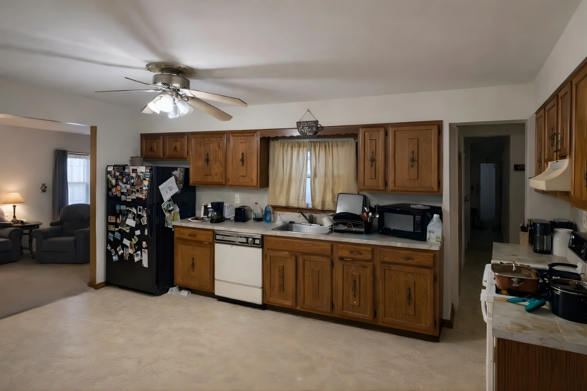 Timeless Kitchen Remodeler Transformation in Berkeley Township, NJ: Closed-off kitchen layout to an open-concept design through interior wall removal.