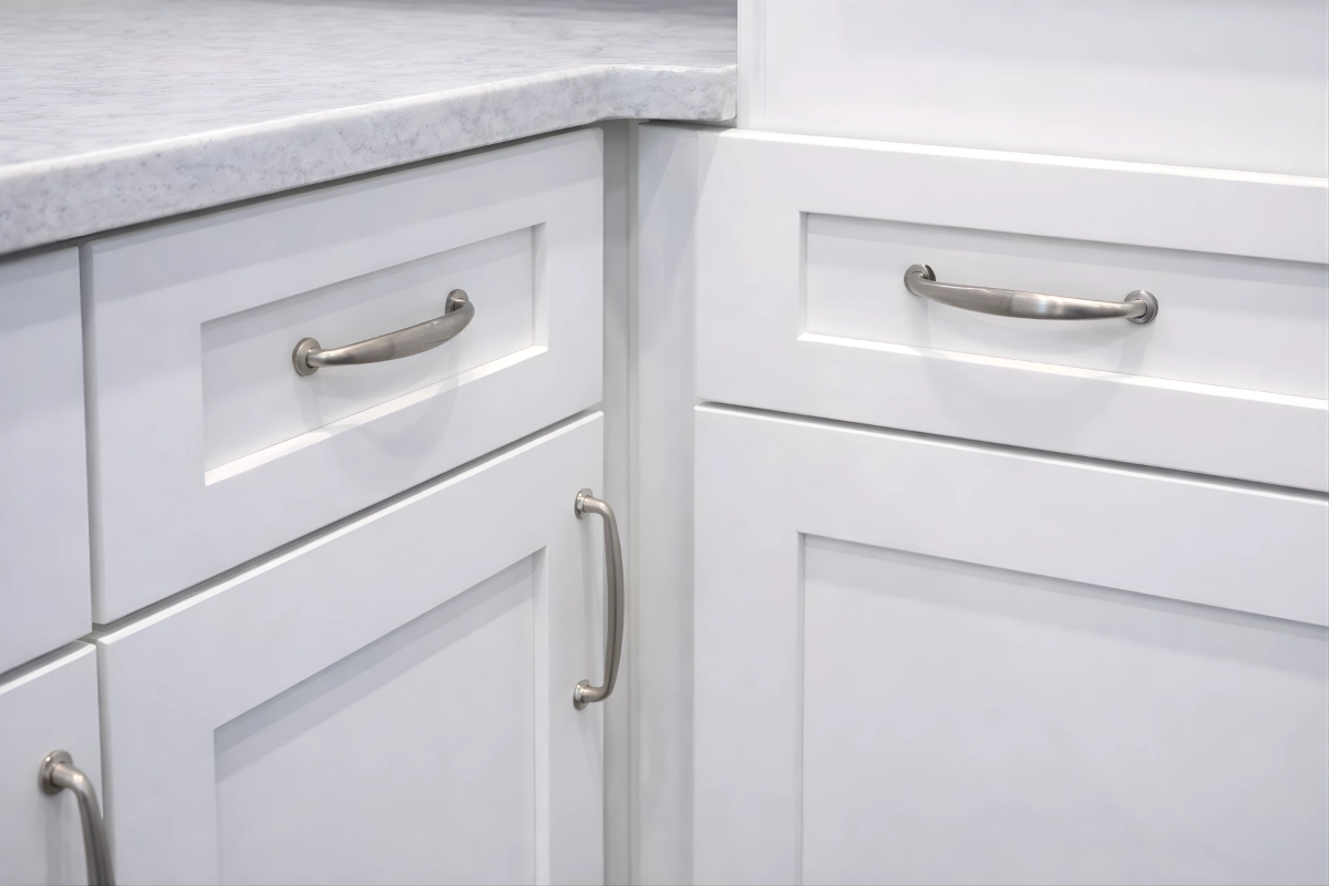 Cabinet hardware detail in a Berkeley Township NJ kitchen remodel
