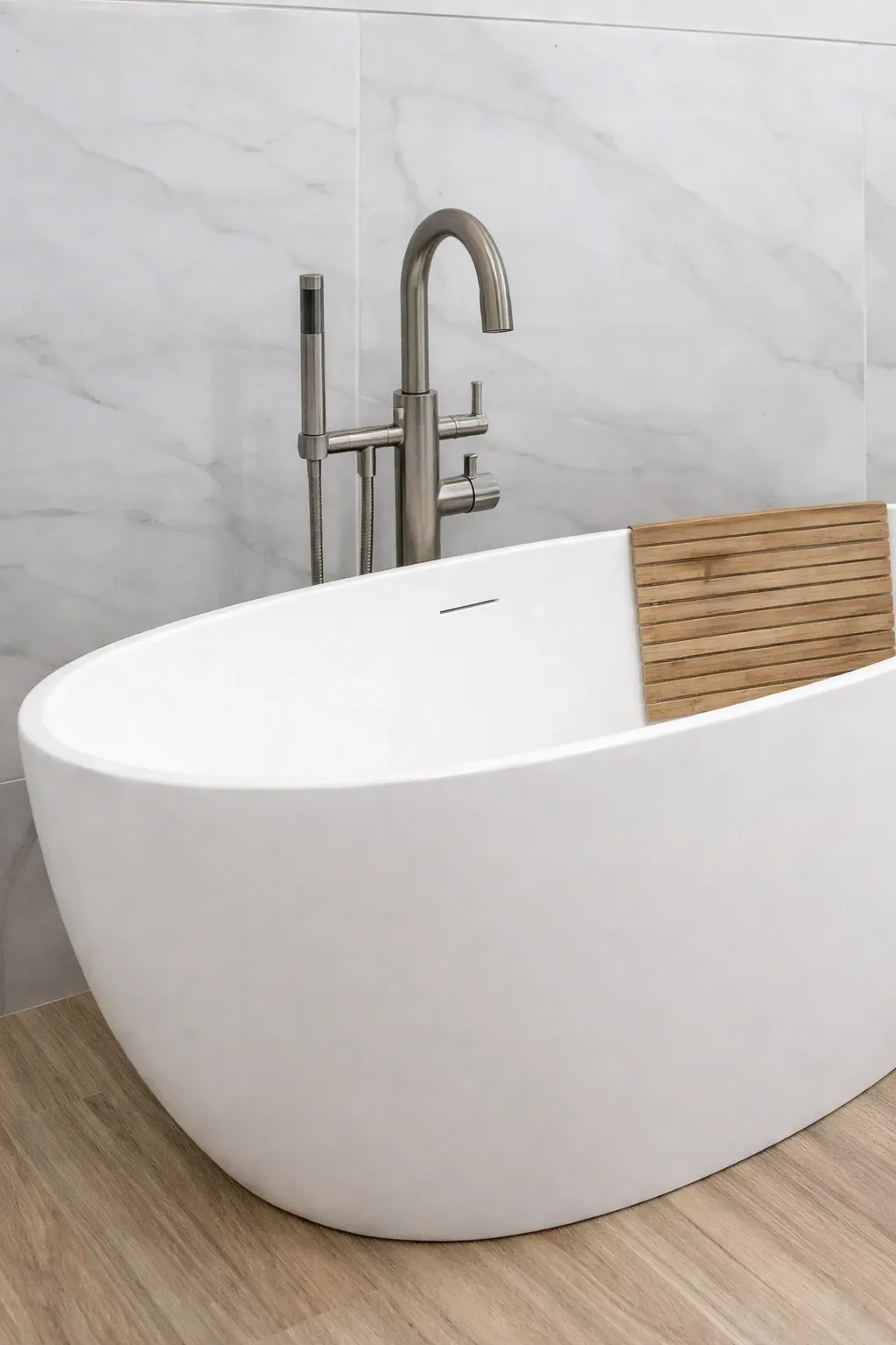 Freestanding soaking tub replacement by Gold Standard Bathrooms in New Jersey
